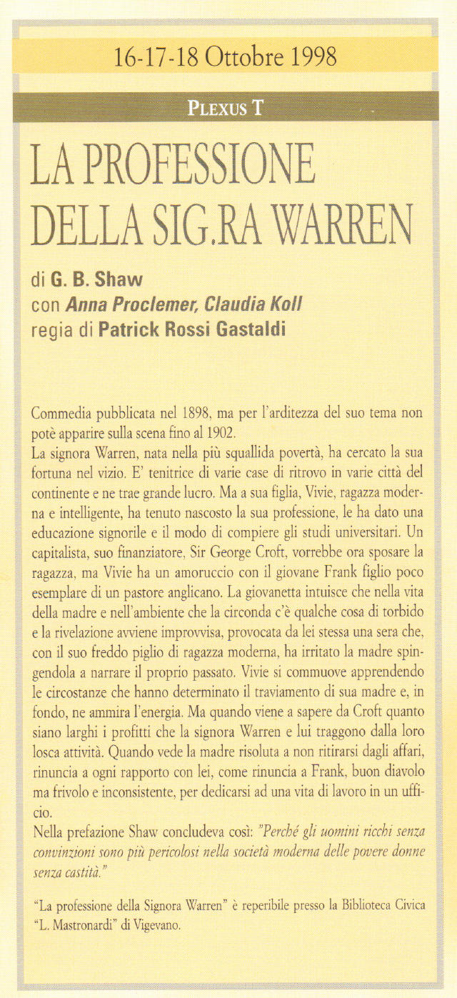 Cagnoni Vigevano Stagione 1998-1999